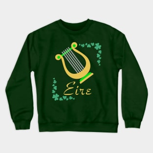 Irish Harp St. Patrick's Day Crewneck Sweatshirt